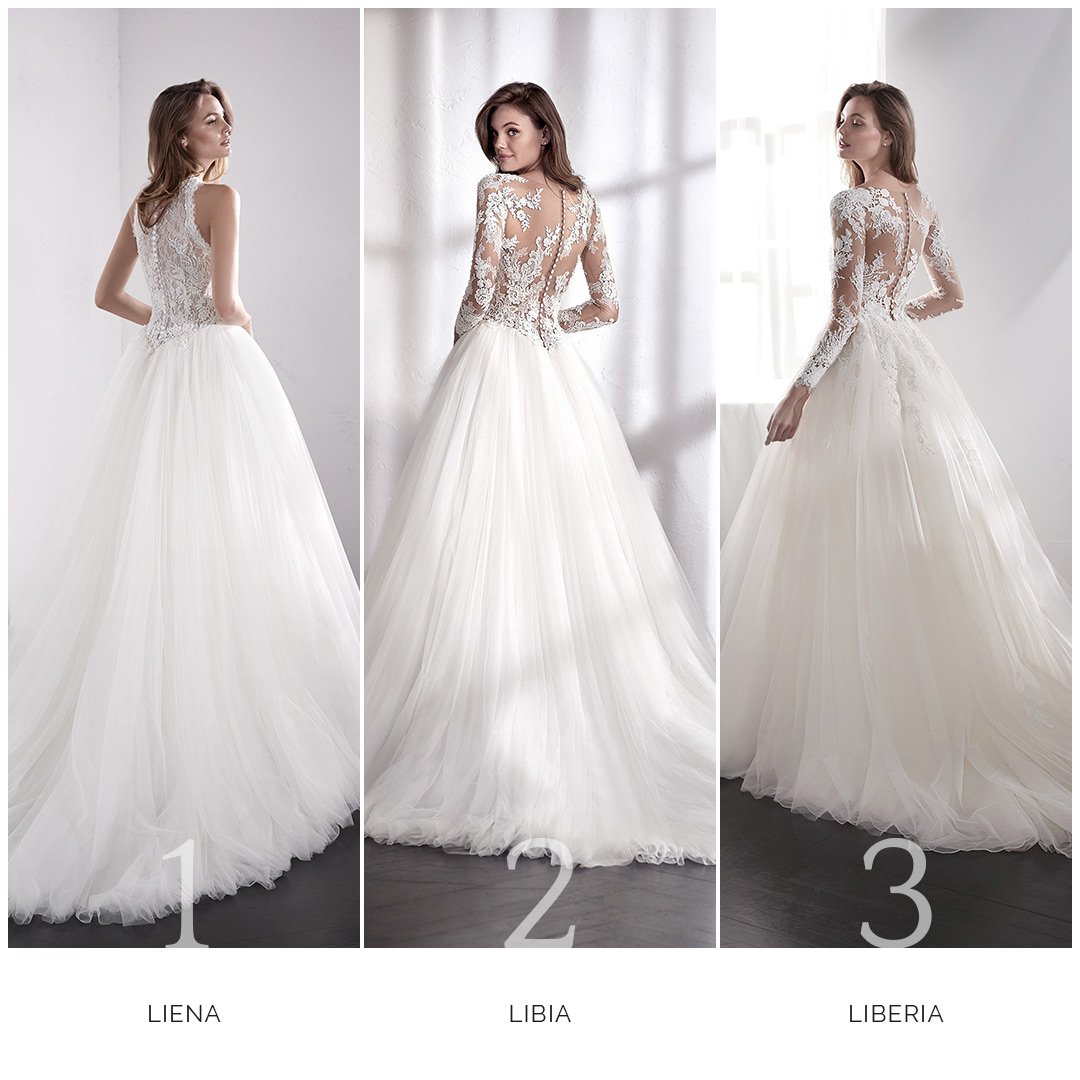 StPatrickBridal's tweet photo. Estos vestidos de corte princesa son perfectos para dar el “sí, quiero”. ¿Qué espalda te gusta más? Elige 1, 2 o 3 y dínoslo en los comentarios. #StPatrick2018
- https://t.co/bEUVTSoSrs https://t.co/OKacZxK8Wq