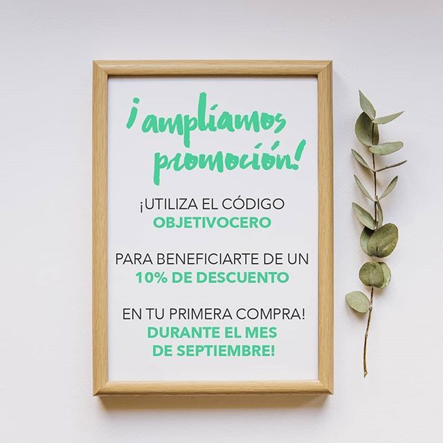 cero_residuo's tweet photo. ¡Ampliamos promoción!
¡Para que la vuelta de vacaciones no sea tan dura, puedes disfrutar de un 10% de descuento con tu primera compra también durante el mes de septiembre!
Utiliza el código OBJETIVOCERO

#ceroresiduo #ceroresiduos #residuocero #zerowast… https://t.co/NKnIfgWZYC https://t.co/wO1YOSjaaw