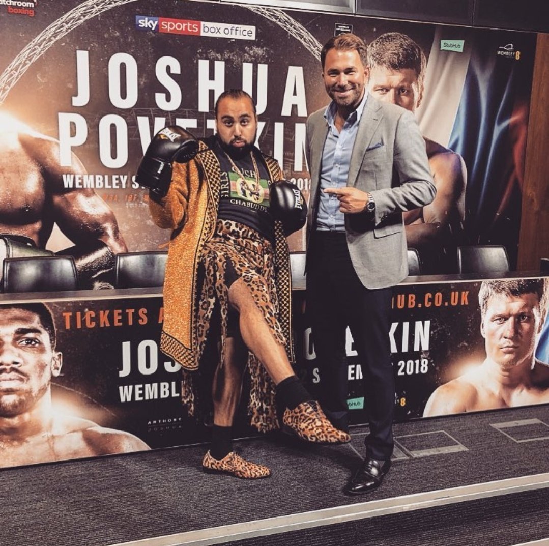 CHABUDDYGEEZY's tweet photo. Just convinced @EddieHearn to let me play Prince Naseem in his lifetime movie (the twilight years) https://t.co/2882yHURYM