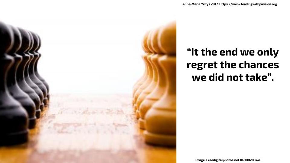annemariayritys's tweet photo. "In the end we only regret the chances we did not take". https://t.co/Wdg30RuhH5 https://t.co/tSxLF2WfFC
