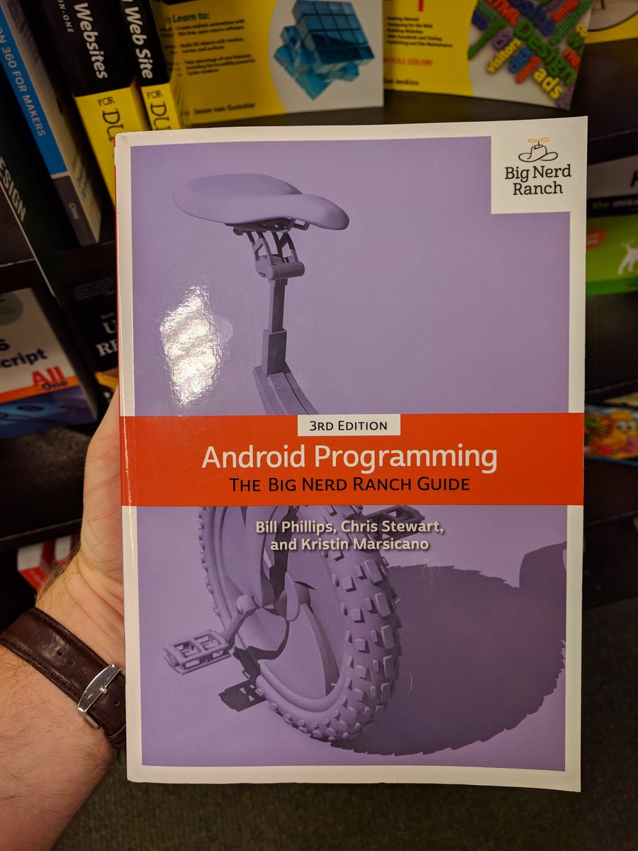 BrianGardnerDev's tweet photo. Even up in the #MallOfAmerica I can find the @bignerdranch book. I can't wait to get the next version out on the shelves! https://t.co/vZpzmsjJs4