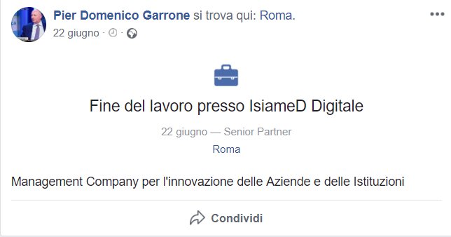 rscano's tweet photo. Il Comunicatore Italiano ha abbandonato #isiamed. Resta in sospeso però la faccenda dei 3 milioni di euro assegnati a isiamed da governo @PaoloGentiloni. A che punto siamo? @luigidimaio batti un colpo! #modellodigitaleitaliano https://t.co/9DTtPEWh9l