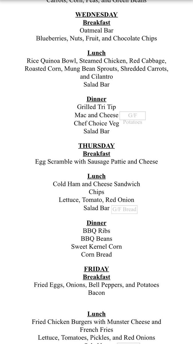 ccbcss's tweet image. Here’s this weeks menu!!