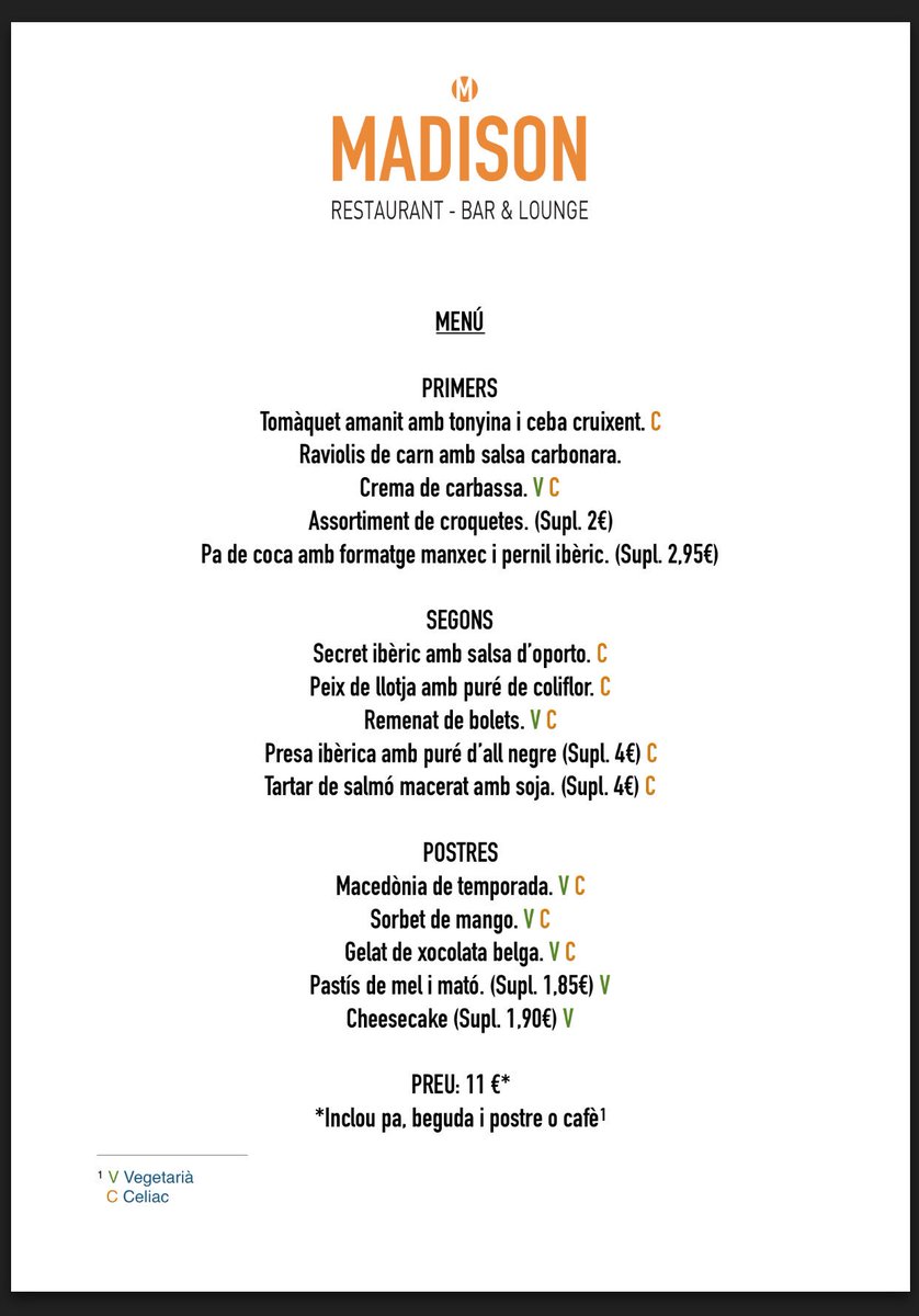 MadisonBadalona's tweet photo. JA ESTEM EN MARXA‼️
Vine a gaudir del NOSTRE MENÚ, tasta’l😋! 📍c/ prim, 128
#teammadison 🍽 https://t.co/vh79i1I6CX