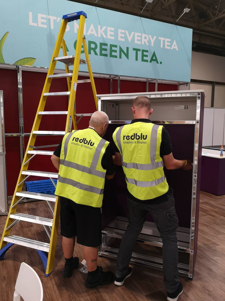redblugraphics's tweet photo. Day 1 @necbirmingham #teaandcoffeeworldcup. We are excited to have partnered with @zinc_media to create a bespoke stand for @AhlstromMunksjo #teamworkmakesthedreamwork #tometoyou #exhibitionkit #day1of3 #letsmakeeveryteaagreentea #tradeshow #design #bespoke #eventprofs #creative https://t.co/WqtCtNRb5p