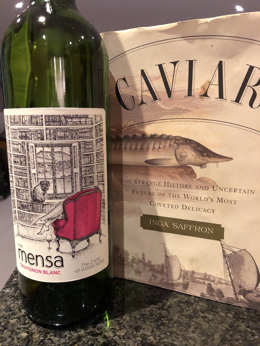 cmpoulter's tweet photo. For days when you need some historical perspective on sustainability! I’m reading Caviar by Inga Saffron and have paired it with Mensa SB. #MensaBookList #SAVineShare #liveagreatstory @mensa_wine @SAVineShare @ChanelConradie https://t.co/1q9JNhdhfL