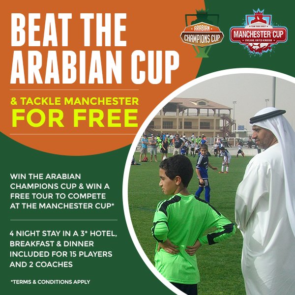 VictoryCups's tweet image. Join the No 1 international football tournament - Arabian Champions Cup held in Dubai 🇦🇪🏆⚽ The winners of the U12's &amp;amp; U14's will be invited to the Manchester Cup 🏆⚽ 
Team Tours Direct &amp;gt; ow.ly/3vGg30lCxUJ  
#VictoryCupSeries #YouthFootball #Football