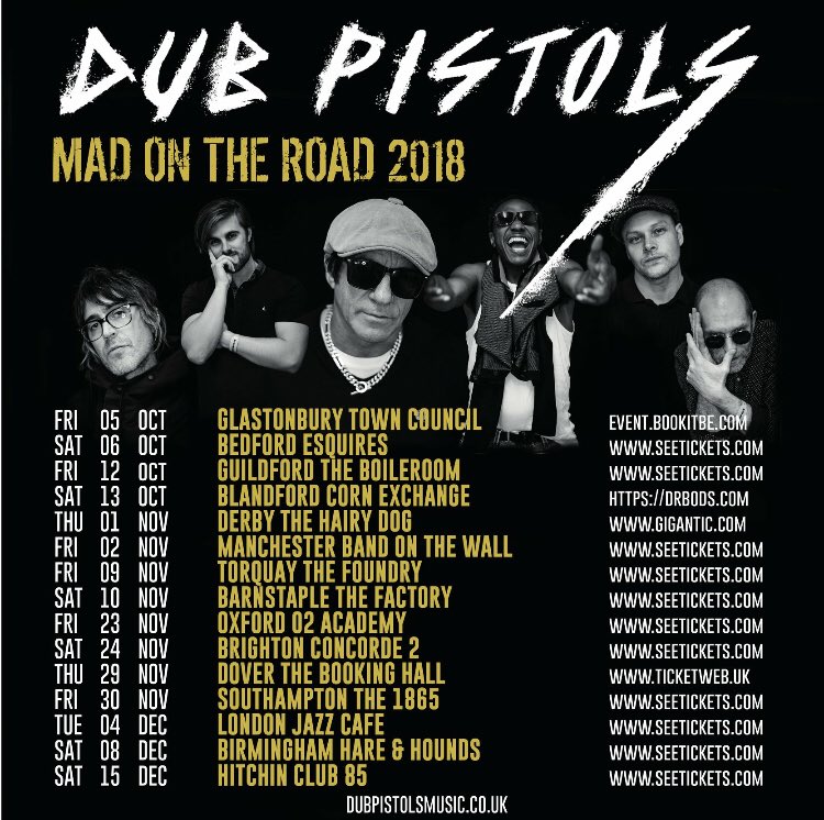 Who’s up for the ride @concorde_2 @club85 @the1865 @TheJazzCafe @hareandhounds @bandonthewall @TheFoundryTQ @Thebookinghall @BedfordEsquires @O2AcademyOxford @primary_talent @SundayBestRecs @SeanieT2010 @bigLondonevents @Bandsintown