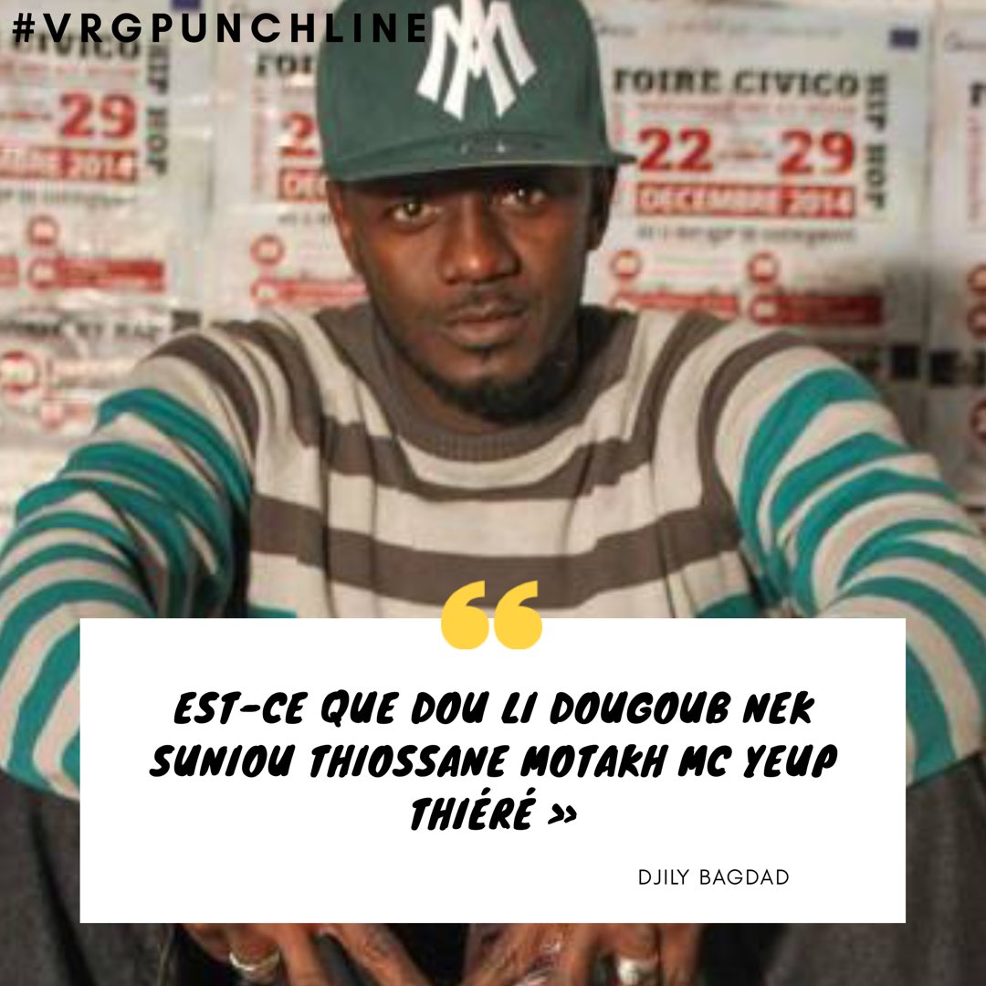 rapwoloftalk's tweet photo. Punchline 🥊 de Djily Bagdad proposée par @Baay_Usmaan 

#RapGalsen #Senegal 🇸🇳 #KEBETU #Rap #Galsen #Team221 https://t.co/UoXVMLu7rQ