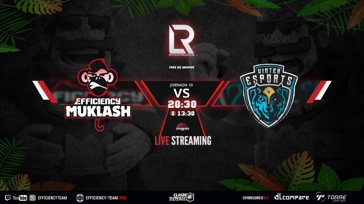#ClashRoyale 🏆 <a href="/R1_League/">Revolut1on League</a>

Fase de Grupos
📅 Jornada 10
🆚 @WinterAcademyCR
⏰ 20:30 (🇲🇽 13:30) 
📺 YouTube.com/efficiencyteam
🎙️@gamespain_jota

¡Los monos quieres batir a los copitos!¡Vamos!🐵💪

#CabalgandoJuntos🐎
#Go <a href="/Muklash__/">Muklash ®️</a> 🐒
