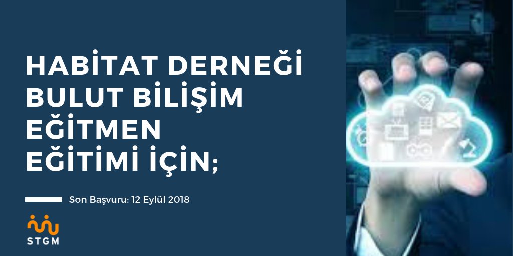 stgmdernegi's tweet image. @habitatdernegi  27-30 Eylül 2018 tarihleri arasında “Bulut Bilişim” Eğitmen Eğitimi düzenleyecek. Başvuruyu kaçırmayın. Son tarih 12 Eylül... buff.ly/2Cdw1Rz
