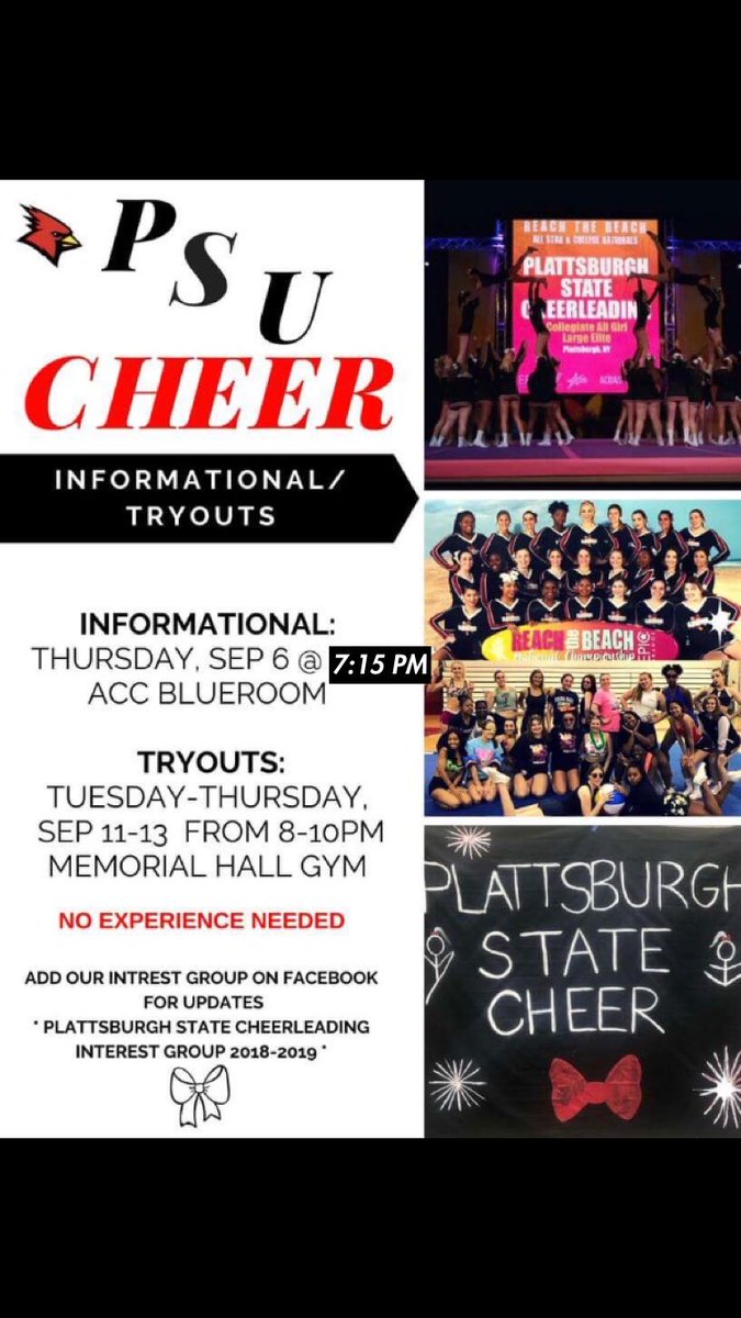 platts_cheer's tweet photo. That time of year again!! Please note the time change of our informational meeting- we will be meeting at 7:15 in the blue room this Thursday, 9/6. Hope to see you all there! https://t.co/LmEj8qshFQ