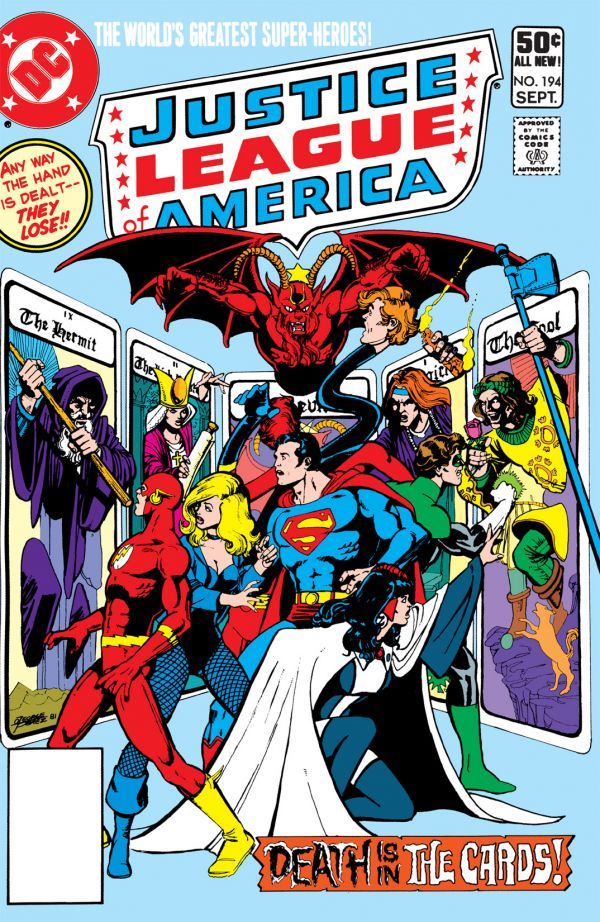 PolluxDioscuros's tweet photo. Continuing @buse_chris' #comicbook cover parade challenge now with the great #JusticeLeague characters and featuring art by #ErnieChan, #GeorgePerez, and #ChuckPatton. This is the first batch of #JLA covers! https://t.co/LbaBjdy47V