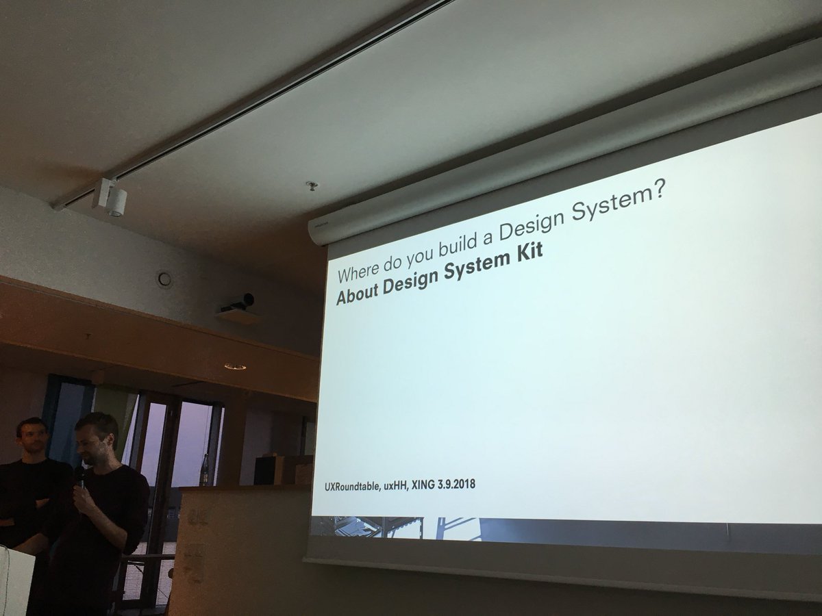 SoulshineBritta's tweet photo. Full house @XING_de to listen to @atelierdisko Marius Wilms &amp; Christoph Labacher about #designsystems #uxhh https://t.co/T23l6qWmtY https://t.co/3UgJYFg8Yy