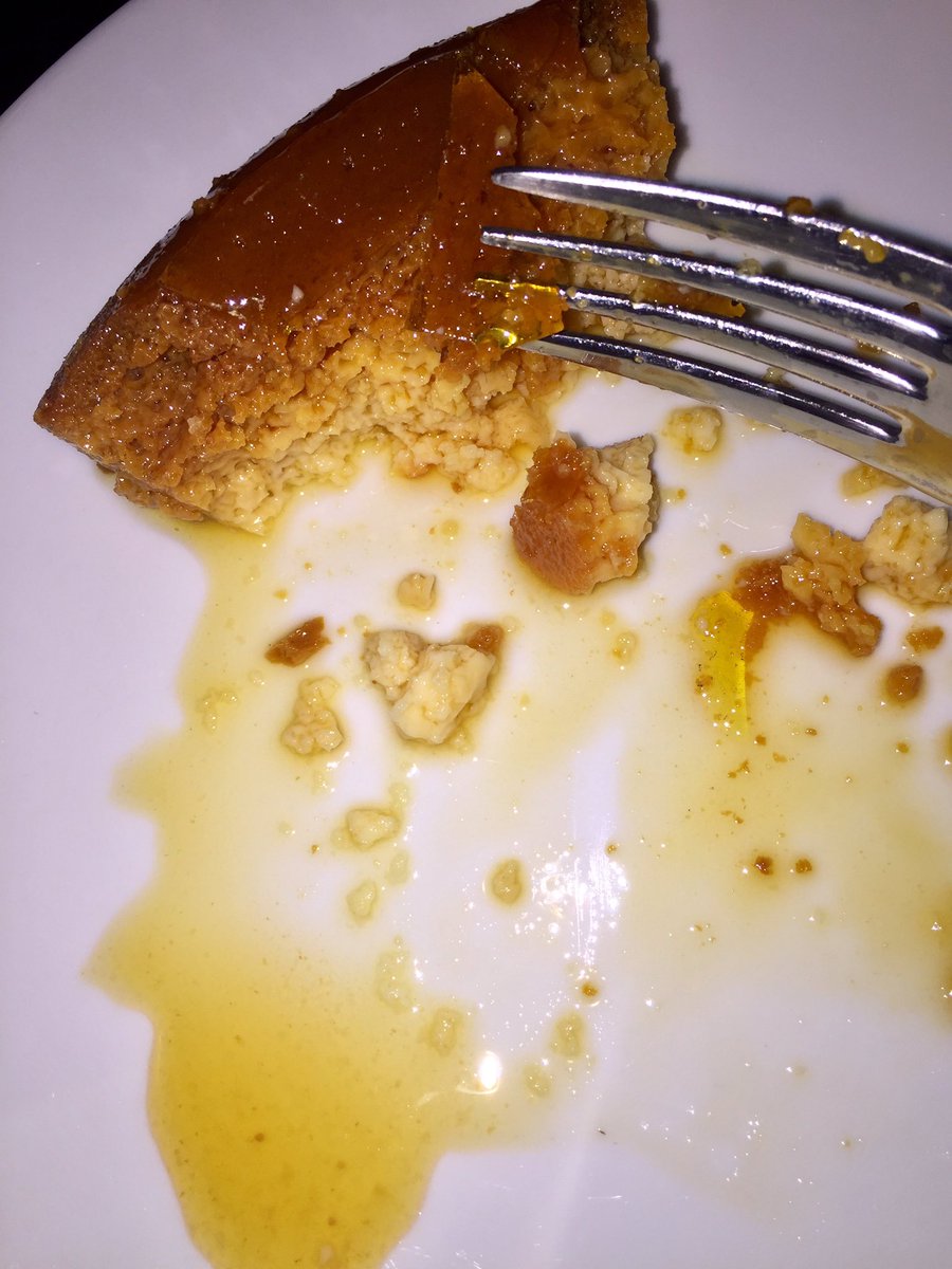 Somewhere between flan and creme brûlée. 

Flan brûlée?

Damn delicious experiment. 🍮