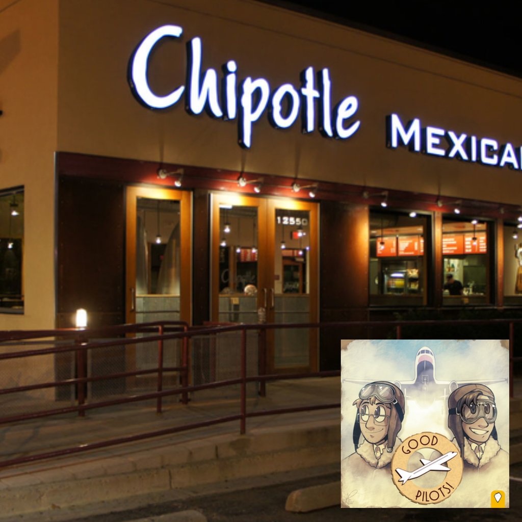 goodpilots's tweet photo. Nobody goes to Chipotle in the middle of murder night.

We're back with Good Pilots episode 6: 
https://t.co/Nv4BRV1qqY https://t.co/Wvi7vfiFPP