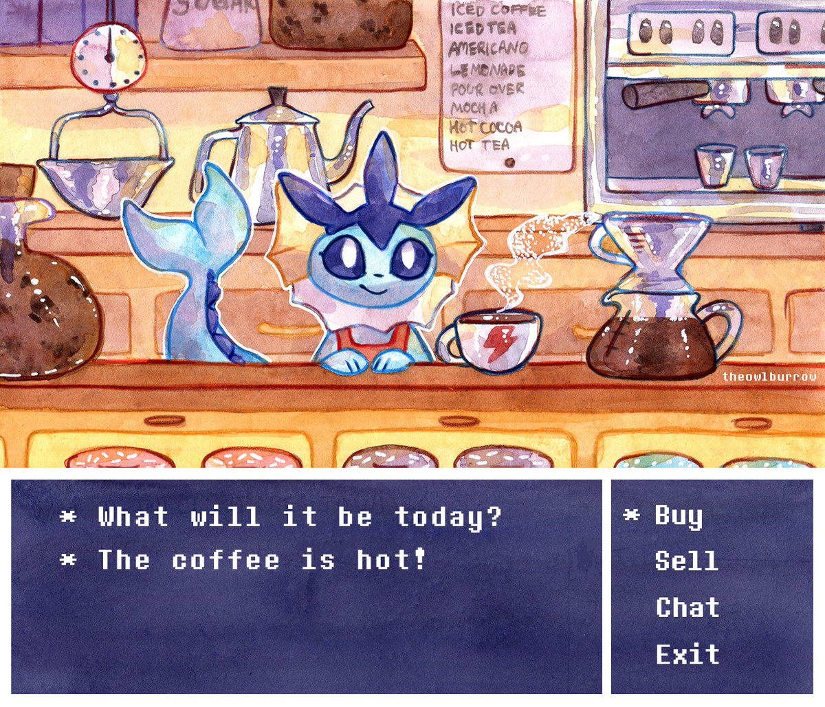 trulyavaporeon's tweet photo. Shop Keeper Vap 🐟☕️ https://t.co/nIUVM9dWFa