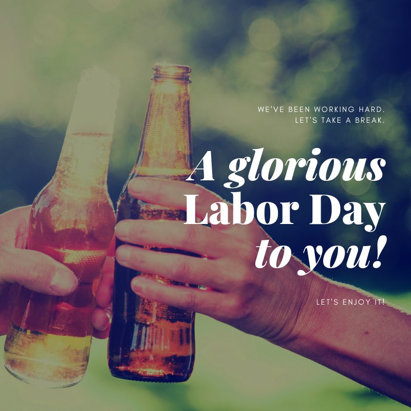 Hats off to workers like you! #LaborDay #Cheers