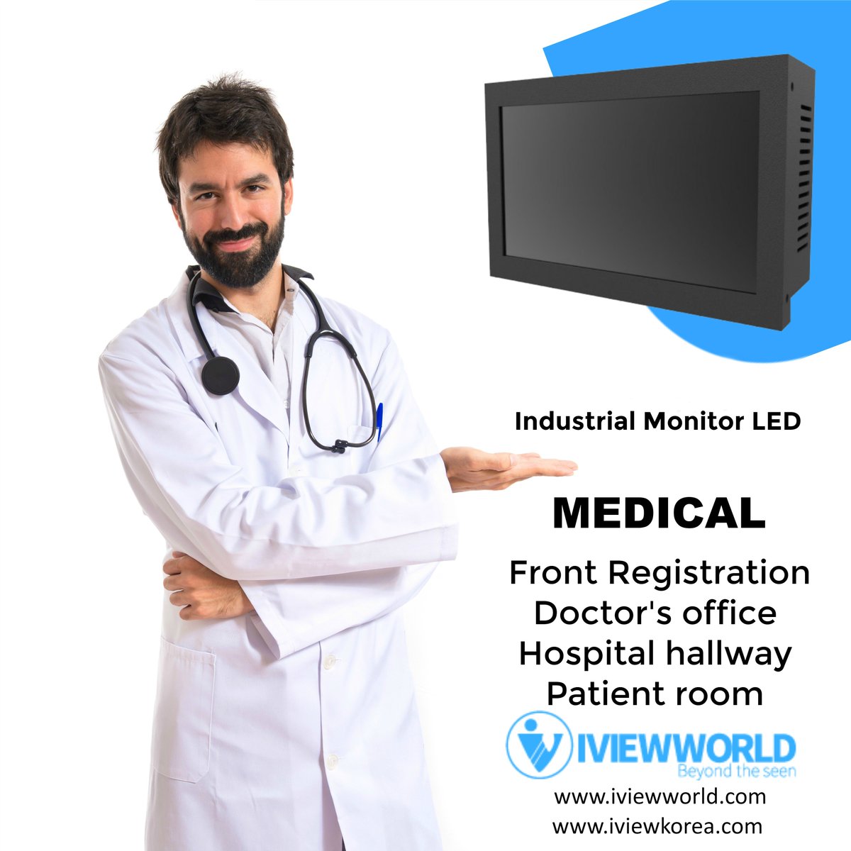 iviewworld1's tweet image. Industrial Monitor LED.
Medical:
Front registration,
Doctor's office,
Hospital hallway,
Patient room.
#iviewworld #robotcontrol #kios #did #smartfactory #automation #IndustrialMonitorLED #TouchScreen #TouchComputer #iviewkorea #Technology #LED #TouchPad #OnlineStore #BuyNow