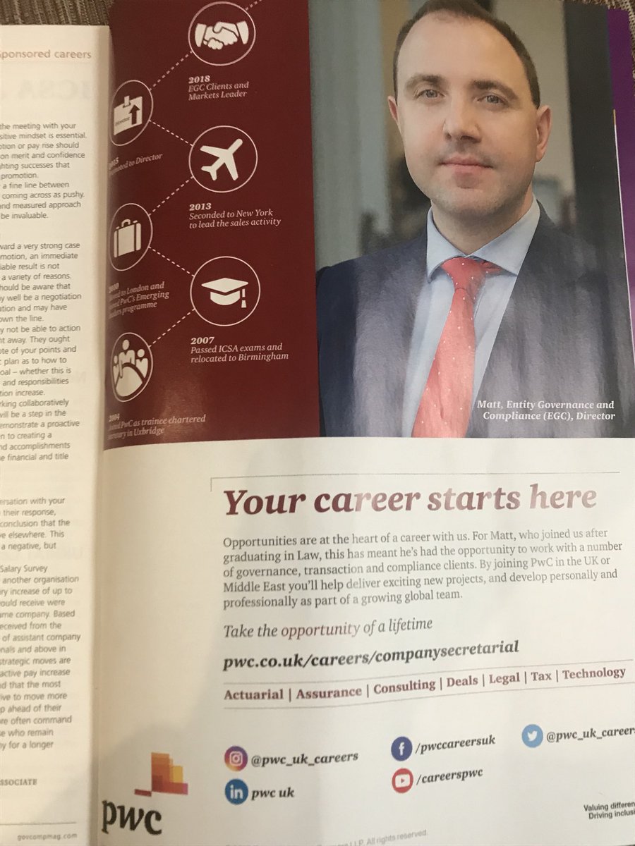 We’re recruiting <a href="/PwC_UK/">PwC UK</a> @ICSA_News