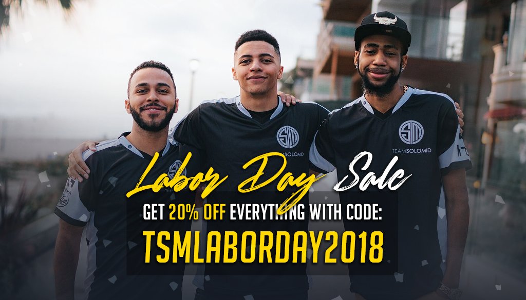 Happy #LaborDay! Hey brothers it’s the last day of the sale! Shop at tsmshop.com to save 20% off your order with promo code “TSMLABORDAY2018”!