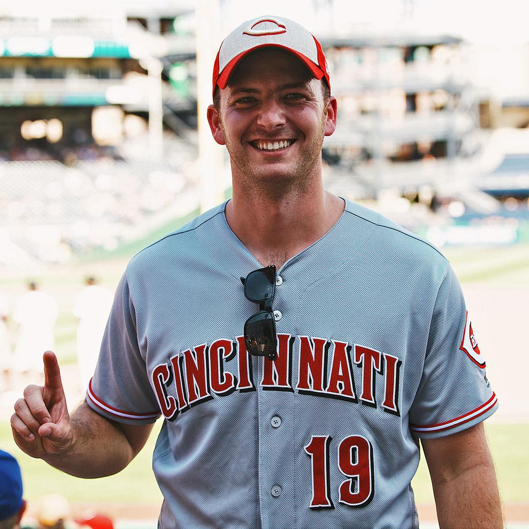 Cincinnati Reds on X: This is Kyle. Joey liked his Votto for President  shirt so much that he brokered a trade. Only one problem: Joey Votto can't  run for president. So he