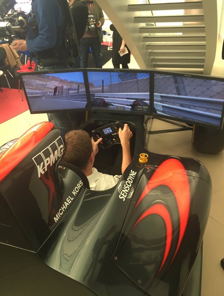 BDaw50n's tweet photo. With the news that’s come out today, I had a look back over when we first met at MTC in 2017 thanks to @TheBishF1 &amp; co. 

And yes, Stoffel did bin it into the barriers at Monaco on the sim in front of us all 🤣

#MTCFanDay #StoffelVandoorne https://t.co/V2M72a5Se9
