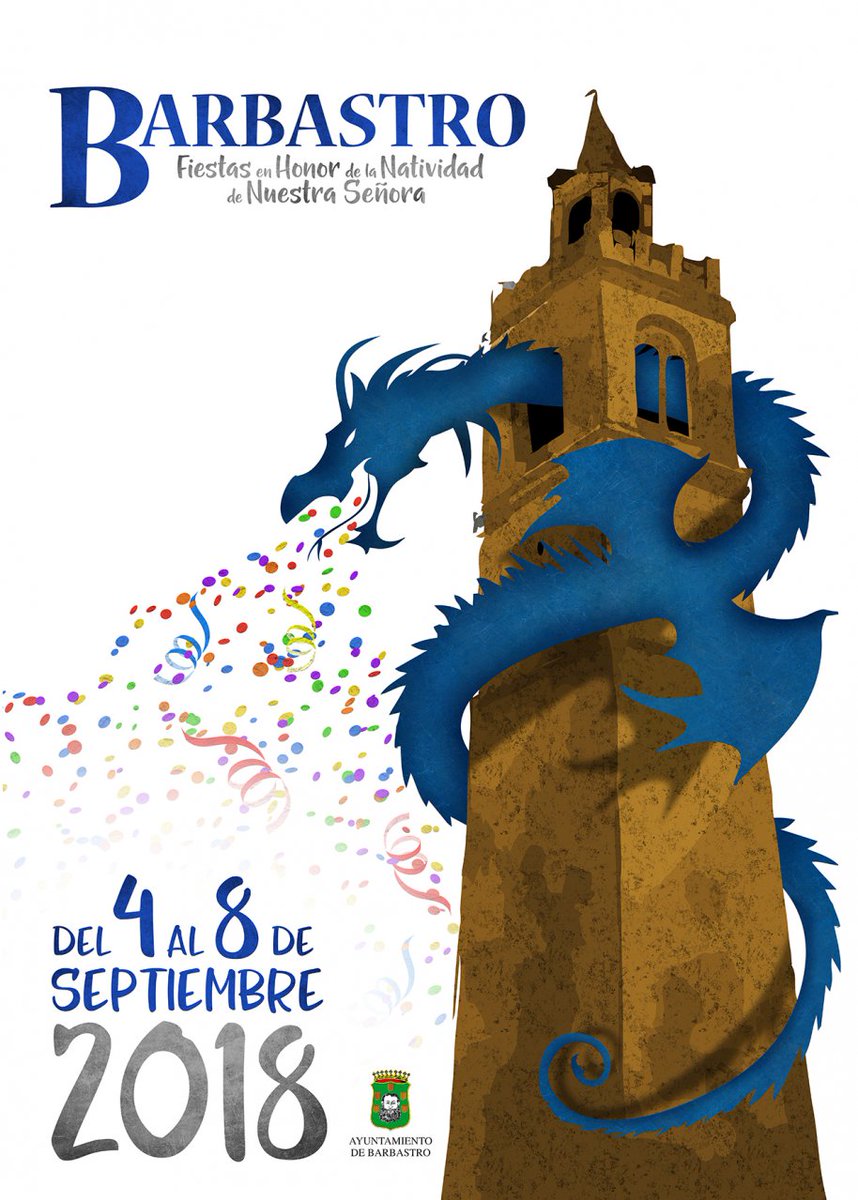 Mañana comienzan las #FiestasdeBarbastro2018. Os esperamos a las 12:00 h. en el chupinazo y en la Cabalgata. Felices Fiestas! #Barbastro #Somontano #Deblancoyazul #Batucada #Sambalá