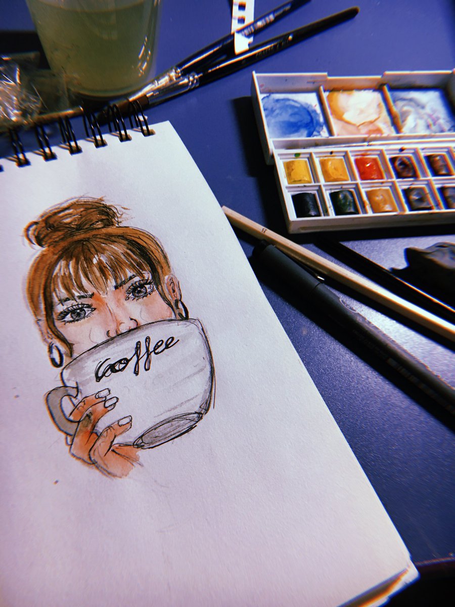 artbymery's tweet photo. Testing watercolors ✨ https://t.co/dkReH3Fh7c