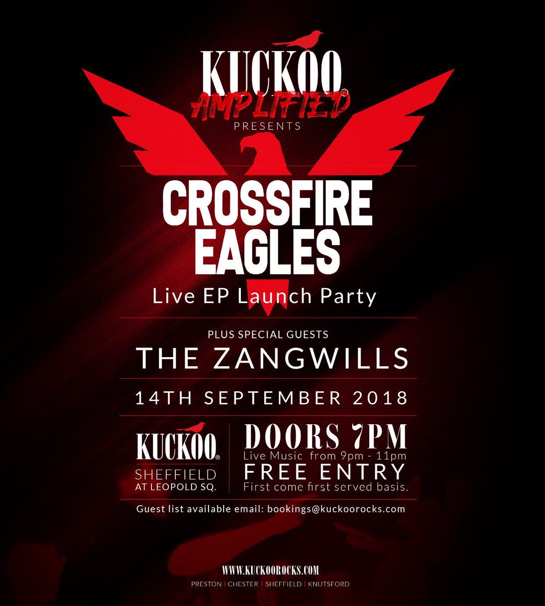Kuckoo Amplified, Friday 14th September showcasing fresh, new indie talent. Free Admission.