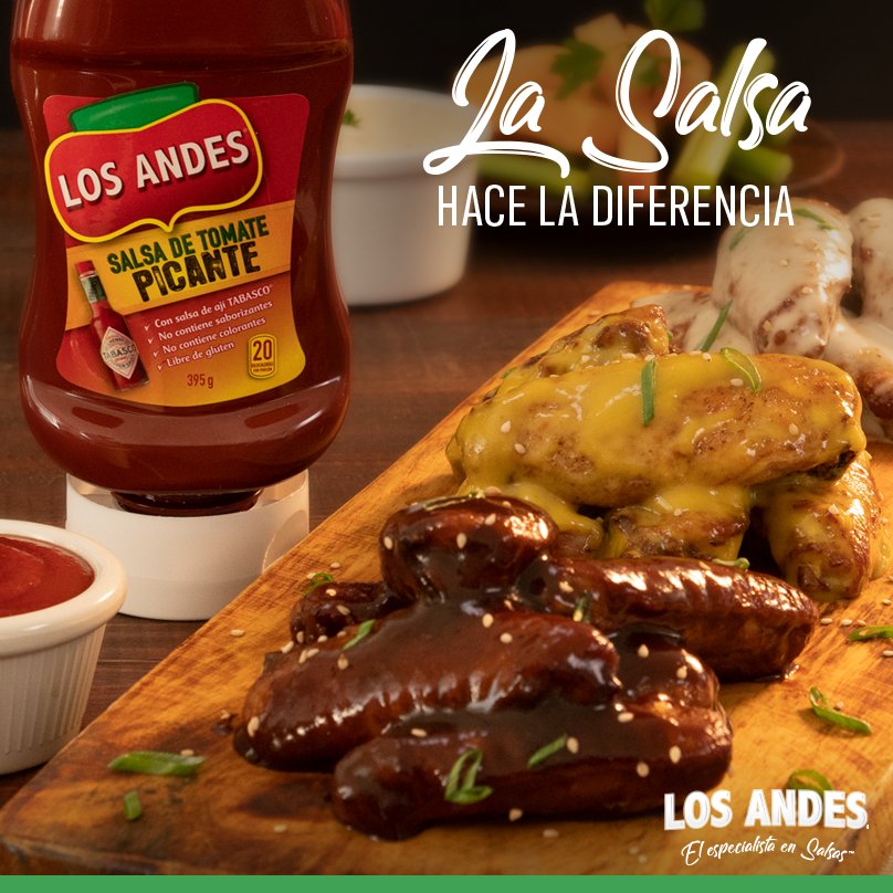 LosAndesEC's tweet photo. ¡Hoy vamos por unas alitas! ¿Se te hizo agua la boca? Agrégale tu ¡saaalsa! preferida como un buen especialista. https://t.co/vpl9yuIMzN