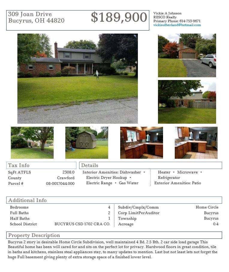 Looking for a well built home in a great Bucyrus neighborhood?