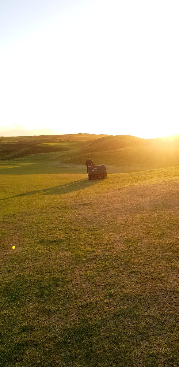 LawlorColm's tweet photo. Evening shift overseeing fairways #potseeding pro core followed by blec dragmat topdress drag @traleegolflinks https://t.co/yVve1moVBv