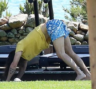 my mood always is like: jared leto doing yoga