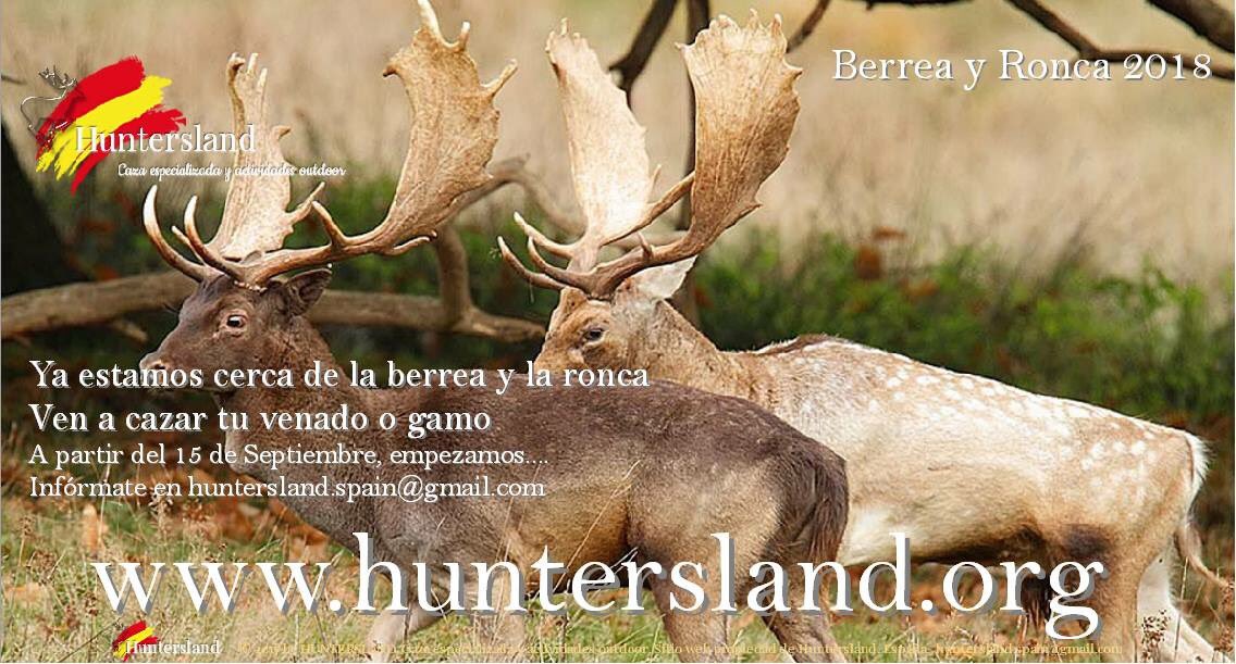 huntersland's tweet photo. Estamos a las puertas de empezar la temporada.Cómo no podía ser de otra manera, la berrea y la ronca.Este año con muchímas mas opciones, zonas, precios calidades. Siempre caza pura. Contacta como siempre con nosotros ...

📨 huntersland.spain@gmail.com
🌍 https://t.co/mdXhRxG2FY https://t.co/6oBUOFpAIf
