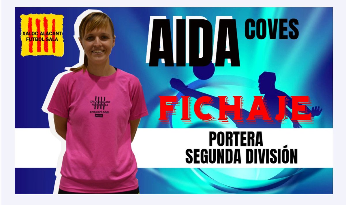 XalocAlacant's tweet photo. Aida Coves se une al equipo de María Molina, Femenino Segunda División Xaloc Alacant. Gran fichaje para el conjunto, de una jugadora con amplia experiencia en fútbol Sala, convocada en tres temporadas por la Selección Valenciana, y logrando importantes ascensos
1,2,3 Xaloc https://t.co/kEPqnoDAqn