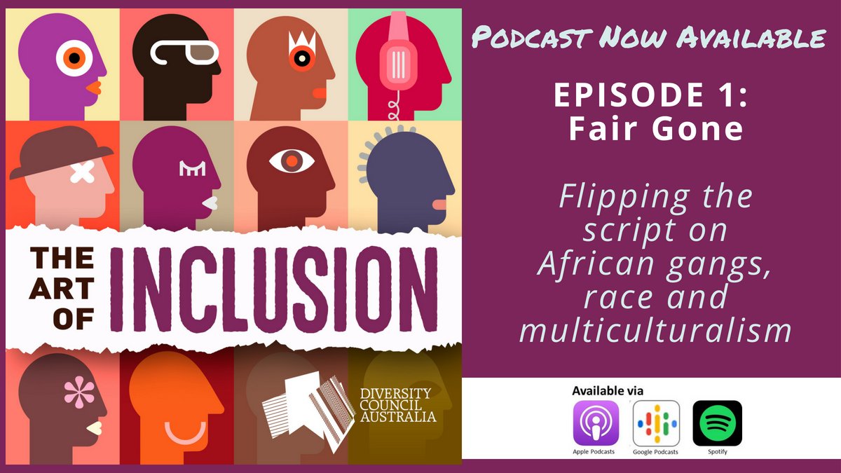 Now available DCA’s podcast #ArtofInclusion . Episode 1: Fair Gone looks at the impact of racial stereotyping and features former Race Discrimination Commissioner <a href="/timsout/">Tim Soutphommasane</a> and South Sudanese born lawyer and activist <a href="/NyadolNyuon/">Nyadol (nyadolnyuon on Threads) Nyuon OAM</a> Listen now at: dca.org.au/podcasts/fair-…