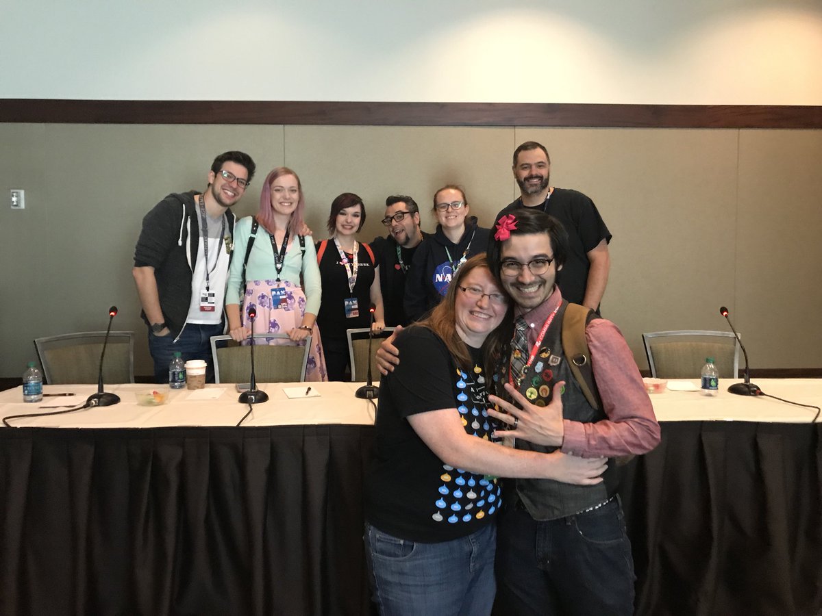 TheMikeRobles's tweet image. Congrats to Shelley &amp;amp; Tyler who got engaged AT OUR PANEL. Tears were shed. So happy we were a part of this special moment. @TifaRobles @KristinaHorner @Plus2Joe @Lady_Hosk @LordHosk @WitheeShelley