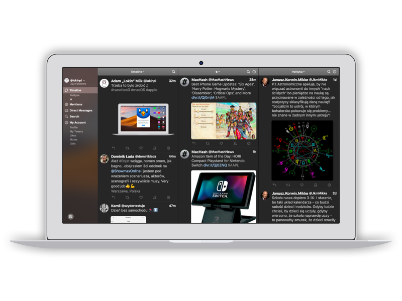 lokinpl's tweet photo. Kilka minut używania i już wiadomo, że warto to było zrobić :)
#tweetbot3 #macOS #apple https://t.co/XrV2Bf7mMG