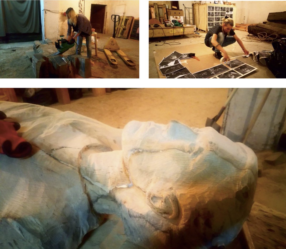 EquatorProject's tweet image. Sculptures in working process created out of recycled wood from Reykjavík Harbour from the Icelandic Football Team posing the Epic Vikings Slow Hand Clap. Worked in STUDIO VILNIUS. Worked in UAB / Studija Vilnius. studiovilnius.lt/project-partne…