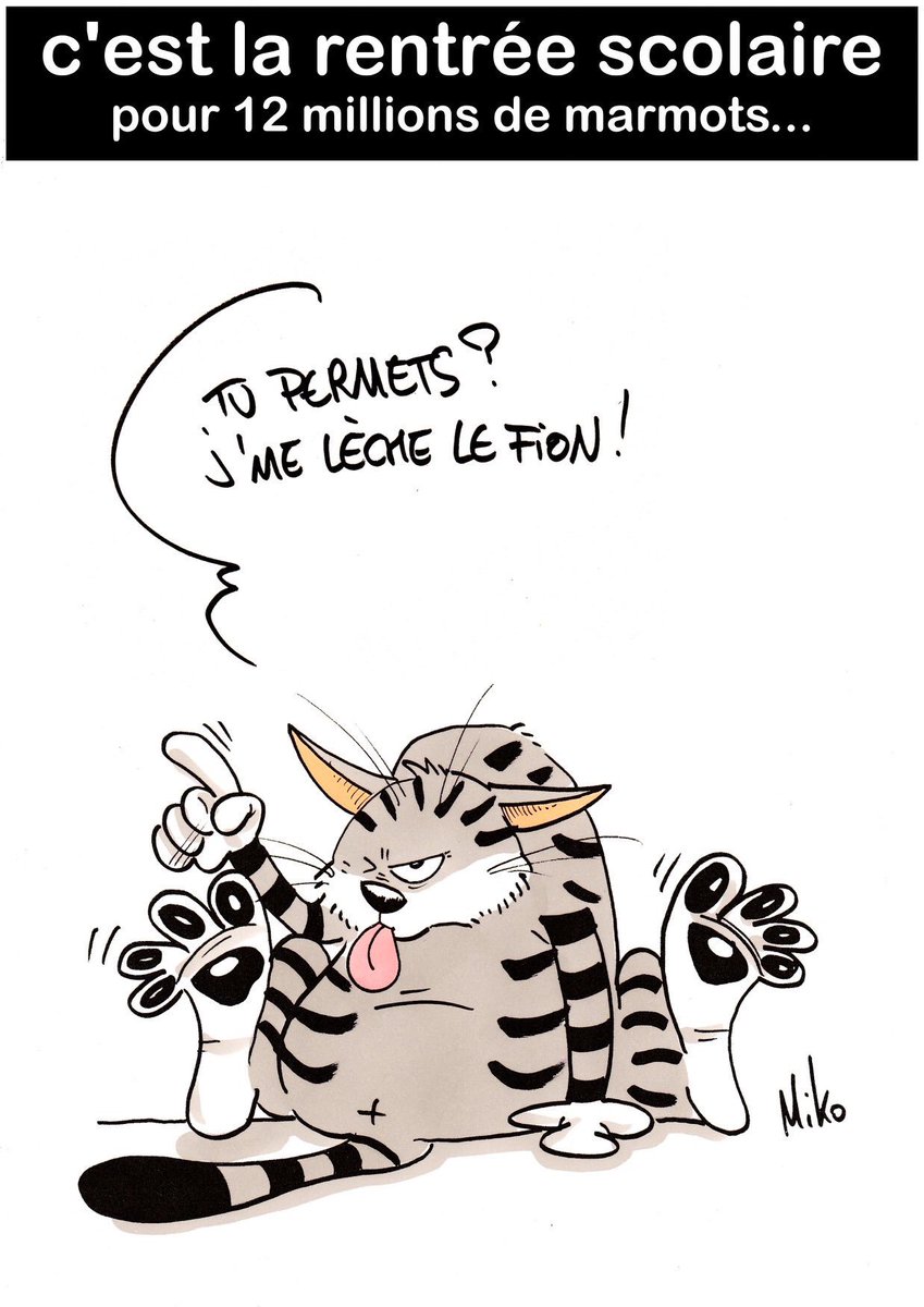 mikodessinateur's tweet photo. L’#eternel et #sempiternel #marronnier de #septembre, la #rentree #scolaire des #chiards. Vivement l’#automne et la #chute des #feuilles et l’#hiver avec son #froid. Vive le #journalisme d’#investigation! https://t.co/d7GkQAHyWZ
