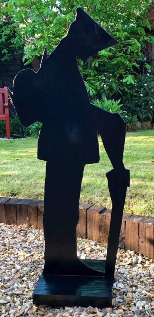 AldredTimber's tweet image. A customer asked if we would be able to provide a timber statue of a soldier. He was very happy with the results.