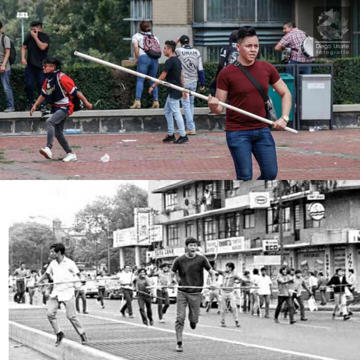 cabreracastillo's tweet photo. Imágenes aberrantes (2018 y 1971) que a los #Unamitas y #ExUnamitas nos deben de poner en ¡Alerta! #FueraporrosdelaUNAM @UNAM_MX @UNAM_FCPyS @RadioUNAM @julioastillero @Taibo2 @benistofeles @AzcapotzalcoCCH @HumbertoPadgett https://t.co/5Omxpt4OiX