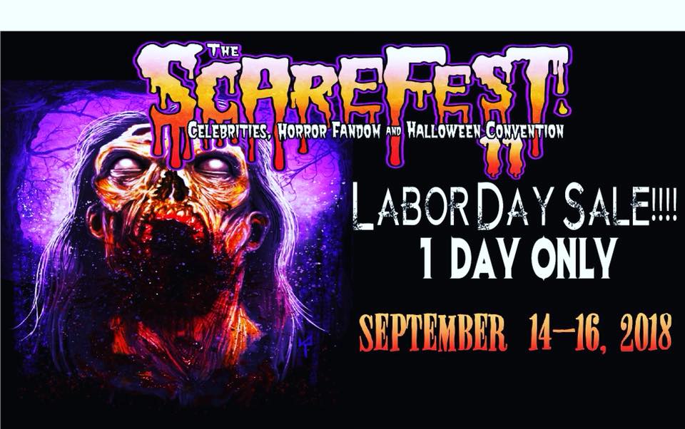 #ShareTheScare
Use code LABORDAY 
$5-$10 off Weekend Passes, Friday, Saturday, Sunday Day Passes
$20 off a Golden ticket 
$50 off Platinum Tickets
Just enter the code at checkout
SALE ENDS AT MIDNITE.
TheScarefest.com
