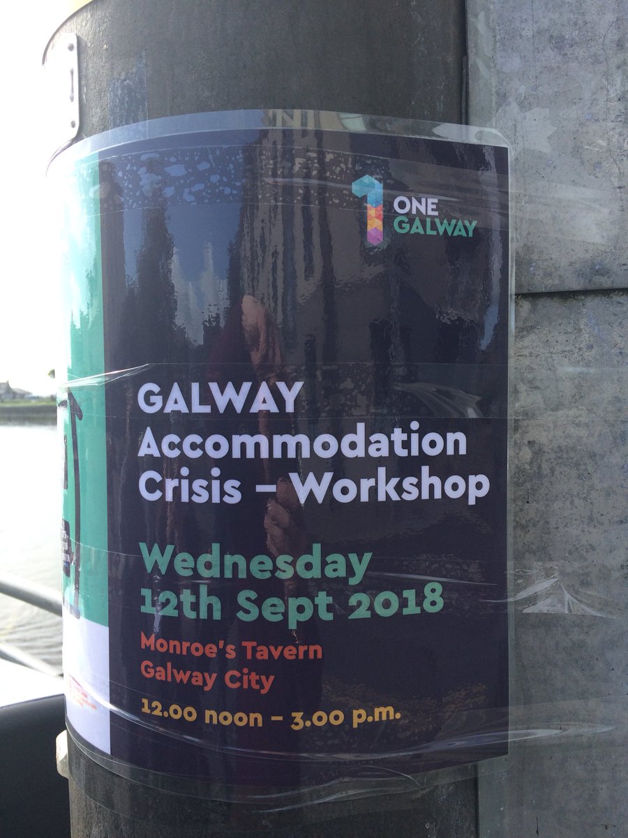 Out all morning sticking up posters in Galway about the upcoming #crisiscampout and our Seminar the following day in Monroes #popupyourtent