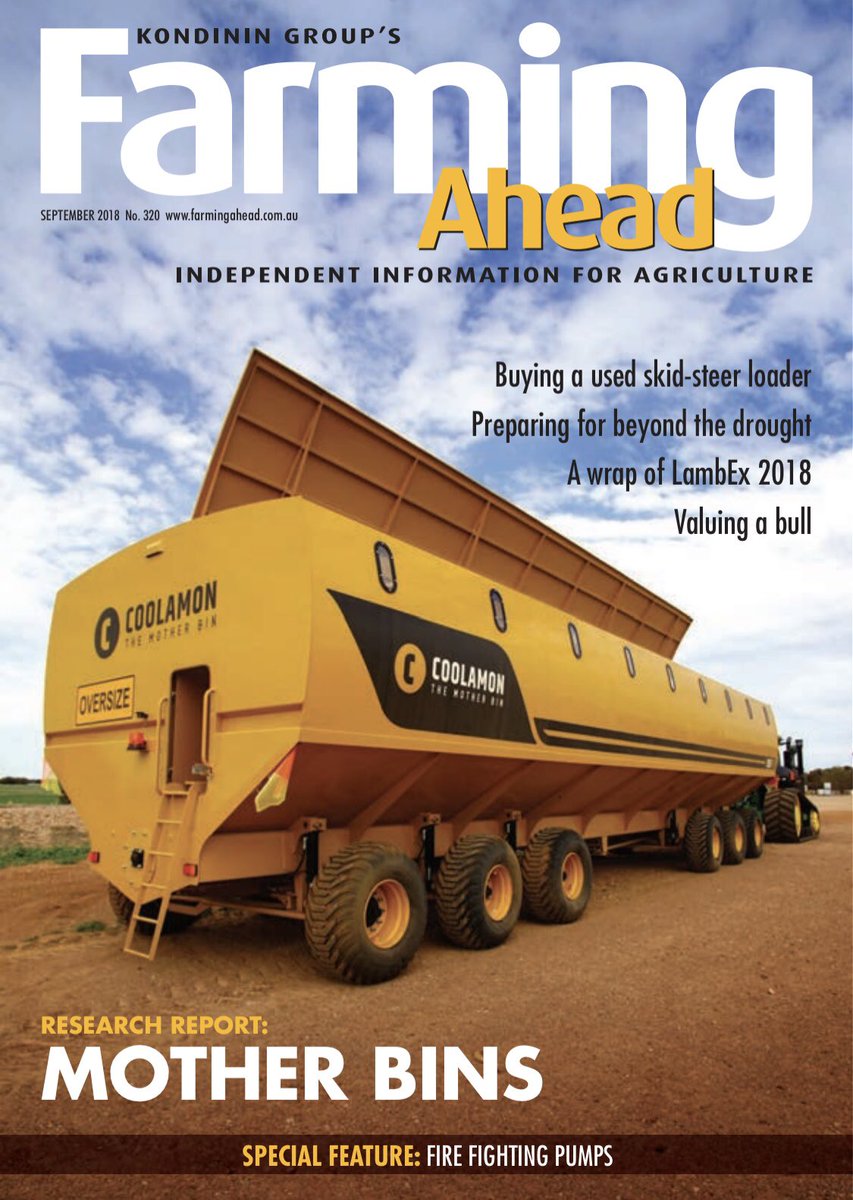 1800weevil's tweet photo. @ipaddockapps Might be worth keeping an eye on your mailbox... for the September edition ππΌ @KondininGroup @CoolamonCB @GrainKingBins @BarberBins1995 @FinchEngineerin #dunstanengineering #bromarengineering https://t.co/94BBPw3M4U