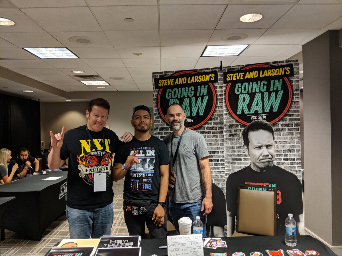 MistaJ95's tweet photo. Seeing two of my favorite YouTubers/Podcasters once again was awesome. Great conversation, great vibes. This weekend was magical.
@MFSteveHere @JoyOfBearding @REALGoingInRaw @Starrcast18 @ALL_IN_2018 #Starrcast #ALLIN #ALLINWeekend #friendo https://t.co/IBjMiPM6sM