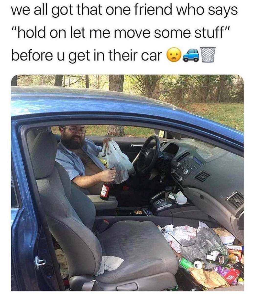 WORLDSTAR's tweet photo. We all have that one friend...🚗🗑😩 https://t.co/2ypk2IUBLN