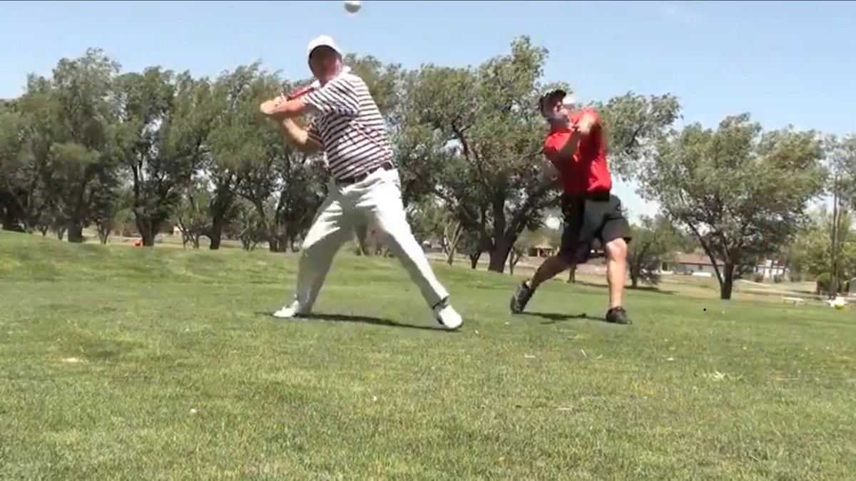 TobyTucker's tweet photo. My favorite @lancelahnert memory was when I challenged him to a hole of golf using a baseball bat. Always a good sport. Thanks for all you did for sports in the Texas Panhandle. @KaleSteed #YesIWon #OneOfTheGoodGuys https://t.co/z1BLBHwQmP