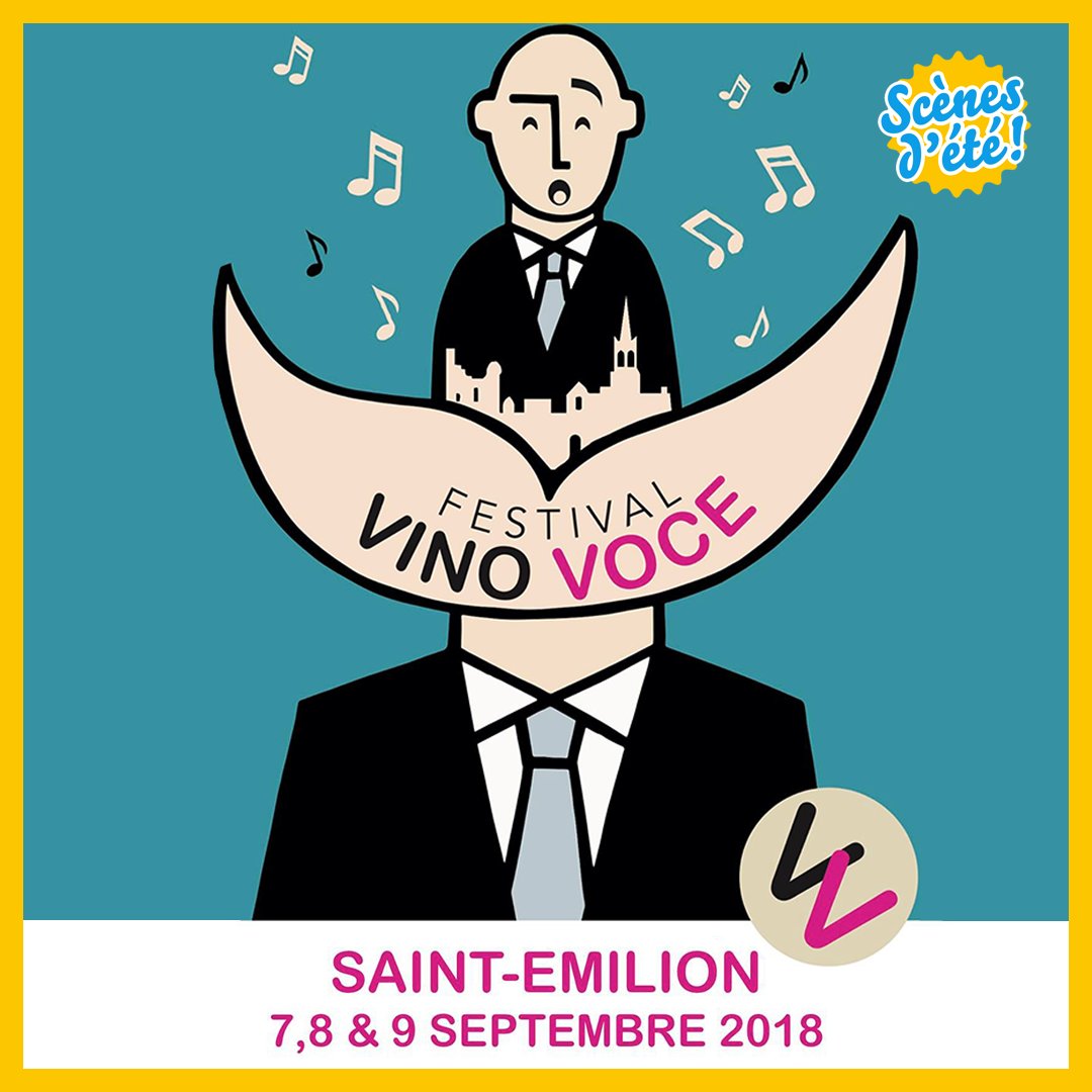 scenesdete's tweet photo. Le #Festival @vino_voce fête ses 5 ans ! 🎉
Venez célébrer la voix sous toutes ses formes, chantée, parlée, en concerts ou en ateliers, etc
Vous venez 😀 ?

✅ Rdv du 7 au 9 septembre à #SaintEmilion 
#SNDT #Scenesdete https://t.co/Y4YxTEjy0B https://t.co/5E0bsYPzYl